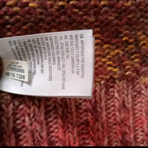 AEO Knit Sweater Colorful Striped Soft Cozy Textured Casual Pullover Sz S - Picture 7 of 7